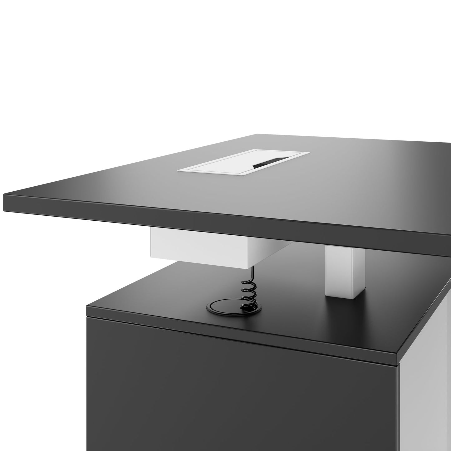 MOTION 2-Motoren-Schreibtisch mit Sideboard | Elektrisch höhenverstellbar, 2000 x 1800 mm, Anthrazit