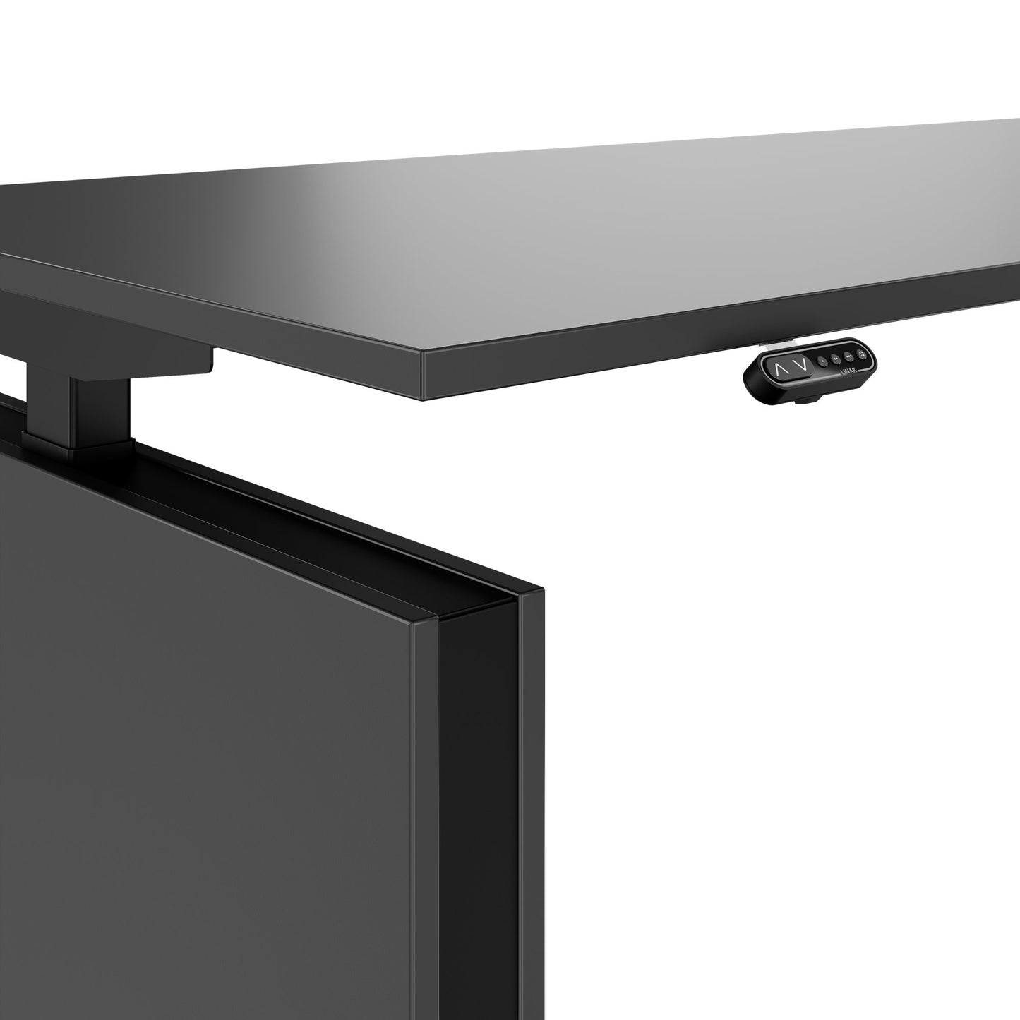 MOTION 2-Motoren-Schreibtisch mit Sideboard | Elektrisch höhenverstellbar, 2000 x 1800 mm, Anthrazit