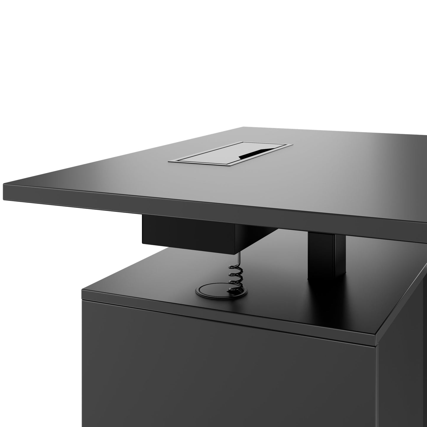 MOTION 2-Motoren-Schreibtisch mit Sideboard | Elektrisch höhenverstellbar, 2000 x 1800 mm, Anthrazit