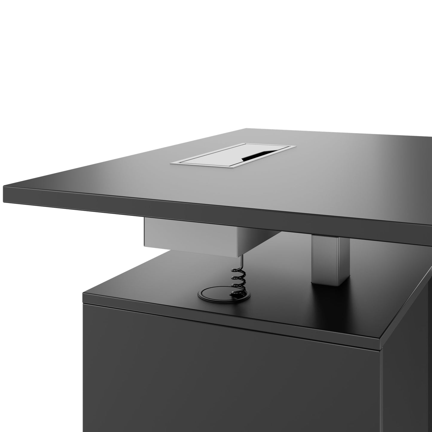 MOTION 2-Motoren-Schreibtisch mit Sideboard | Elektrisch höhenverstellbar, 2000 x 1800 mm, Anthrazit