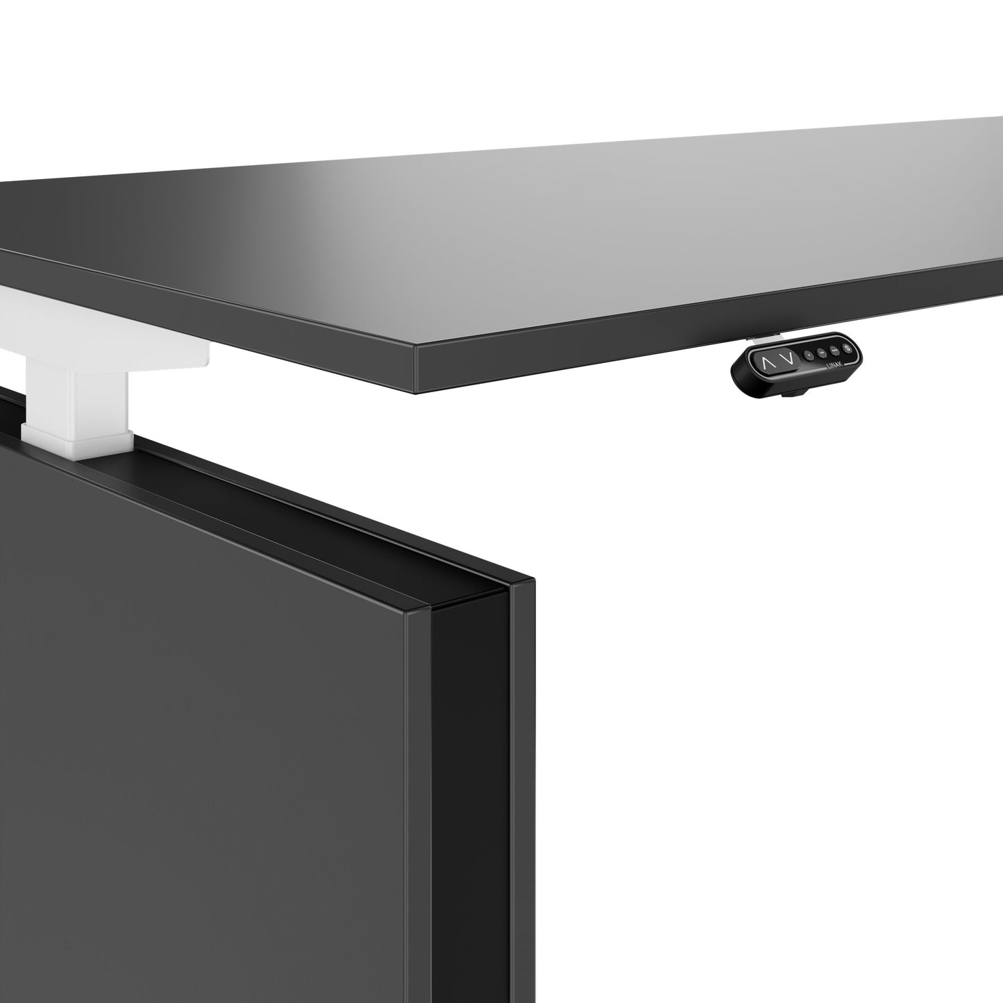 MOTION 2-Motoren-Schreibtisch mit Sideboard | Elektrisch höhenverstellbar, 2000 x 1800 mm, Anthrazit