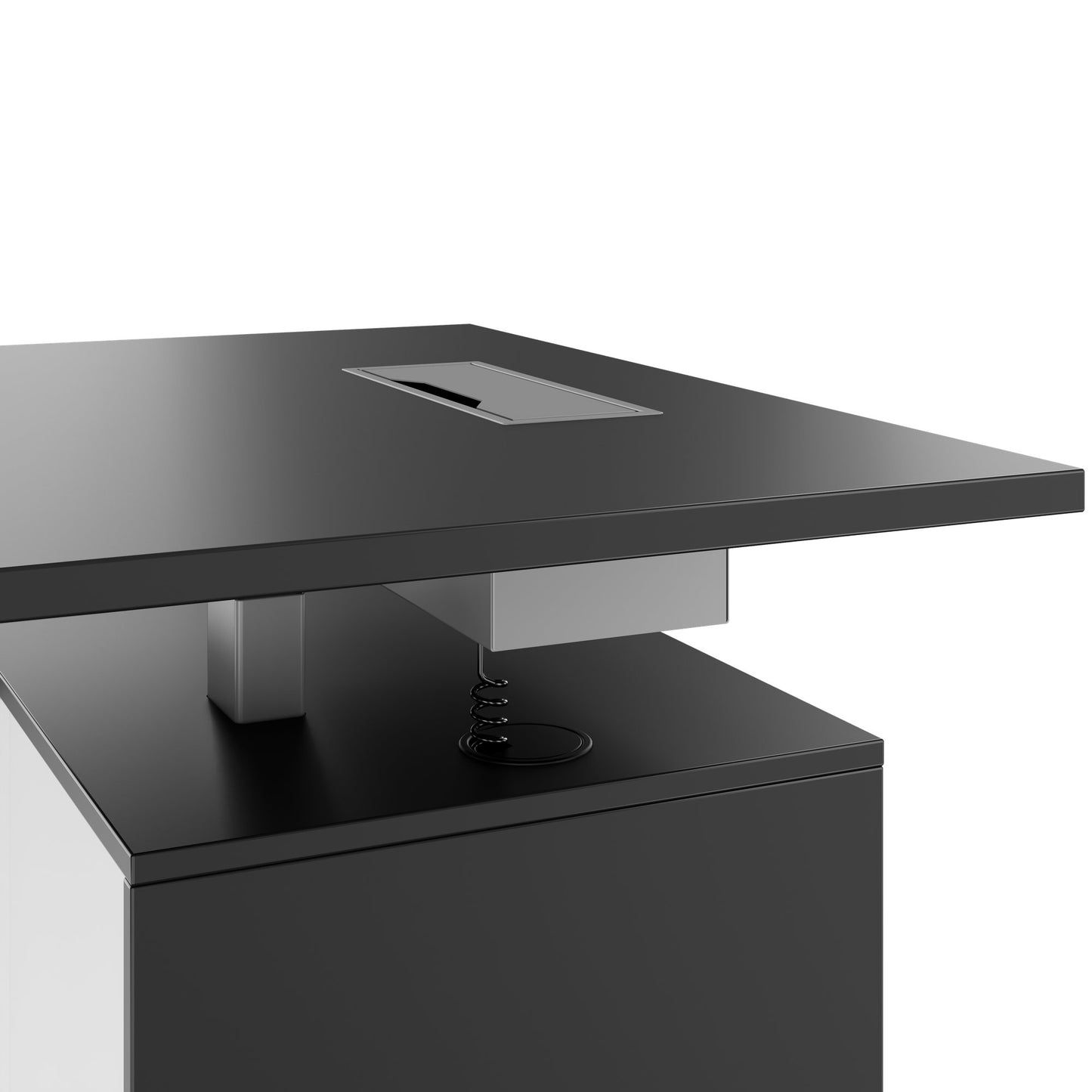 MOTION 2-Motoren-Schreibtisch mit Sideboard | Elektrisch höhenverstellbar, 2000 x 1800 mm, Anthrazit
