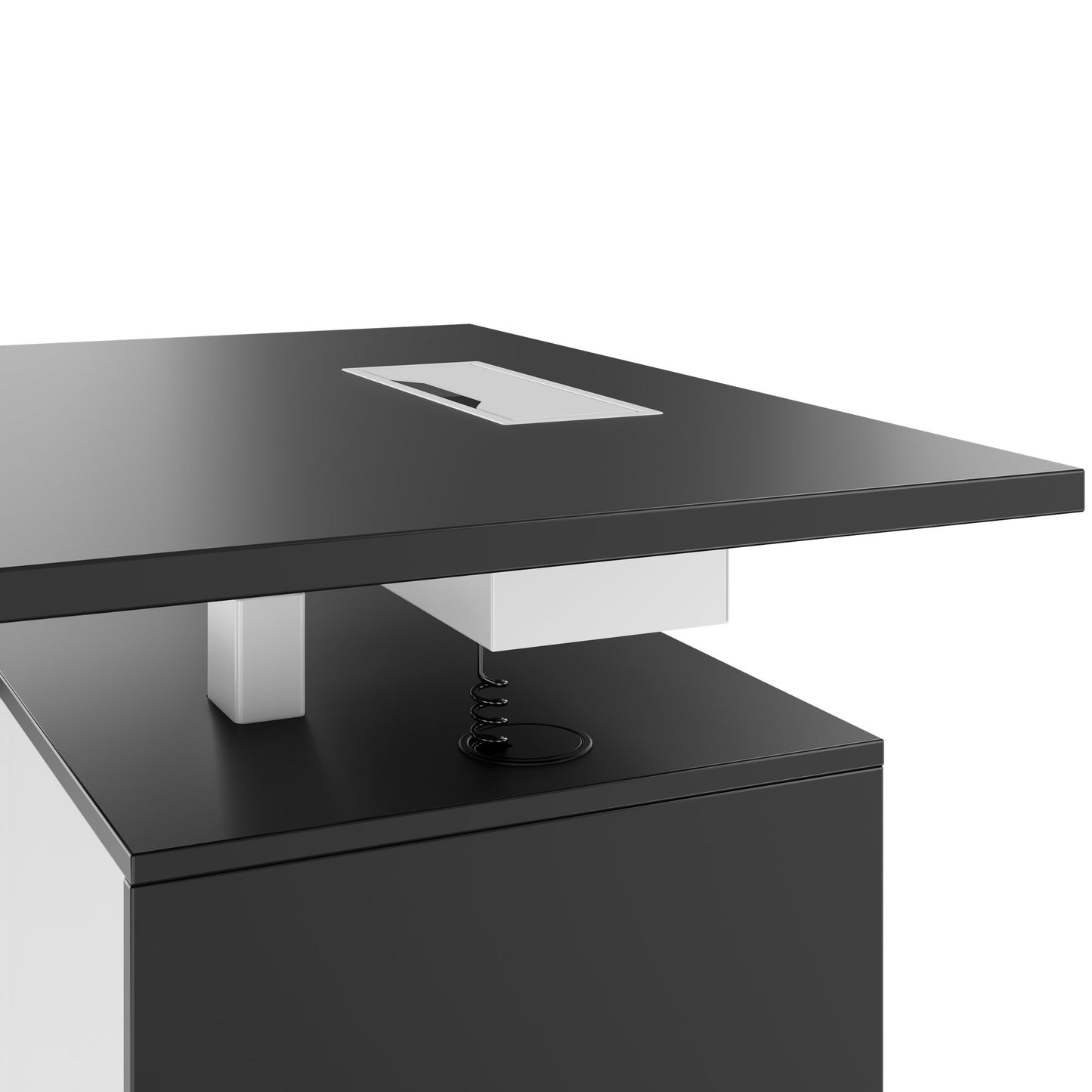 MOTION 2-Motoren-Schreibtisch mit Sideboard | Elektrisch höhenverstellbar, 2000 x 1800 mm, Anthrazit