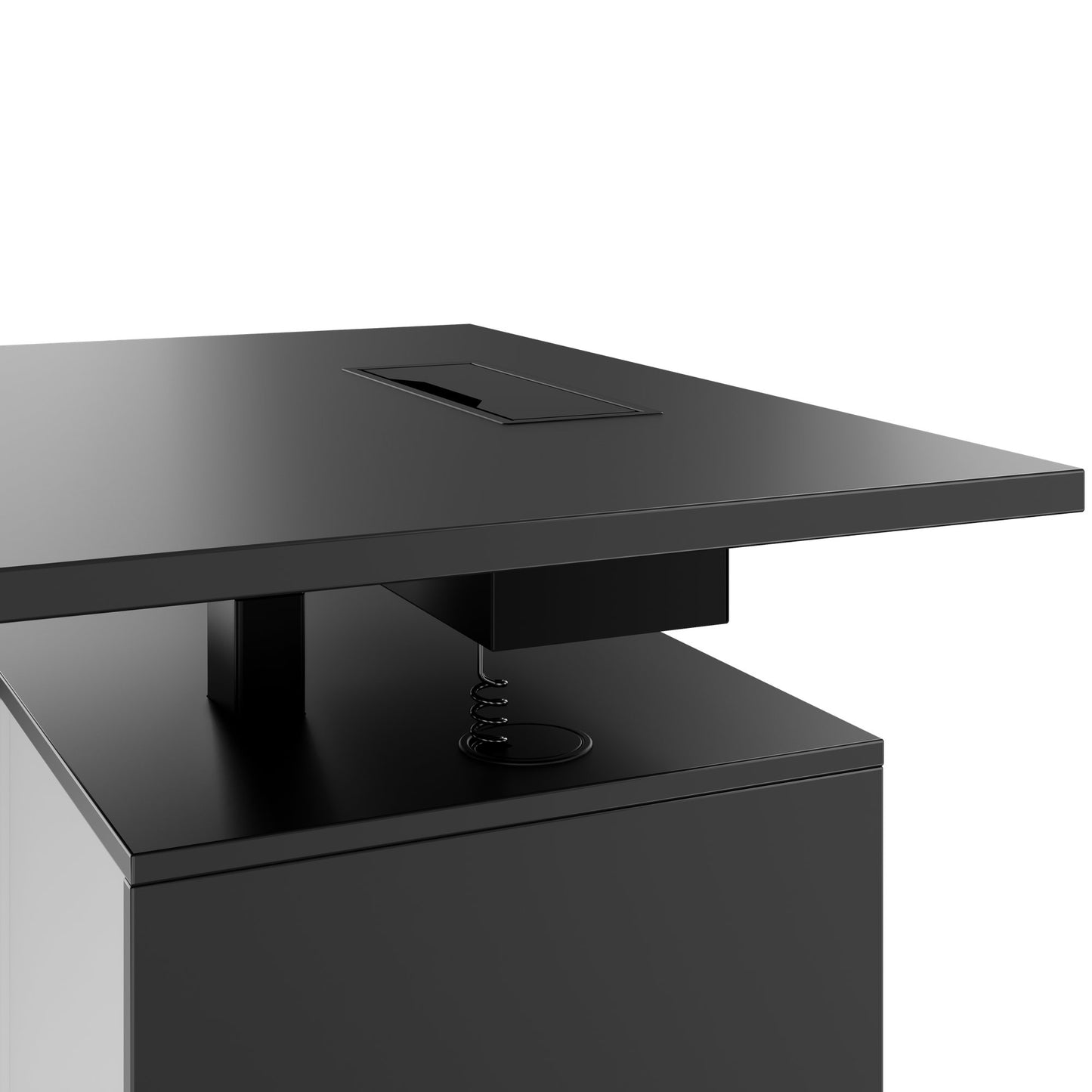 MOTION 2-Motoren-Schreibtisch mit Sideboard | Elektrisch höhenverstellbar, 2000 x 1800 mm, Anthrazit