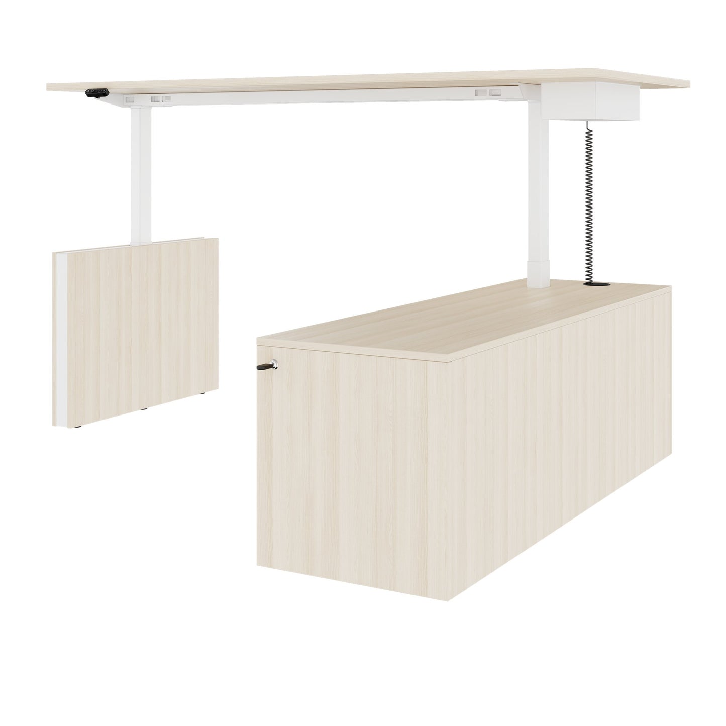 MOTION 2-Motoren-Schreibtisch mit Sideboard | Elektrisch höhenverstellbar, 2000 x 1800 mm, Sandesche