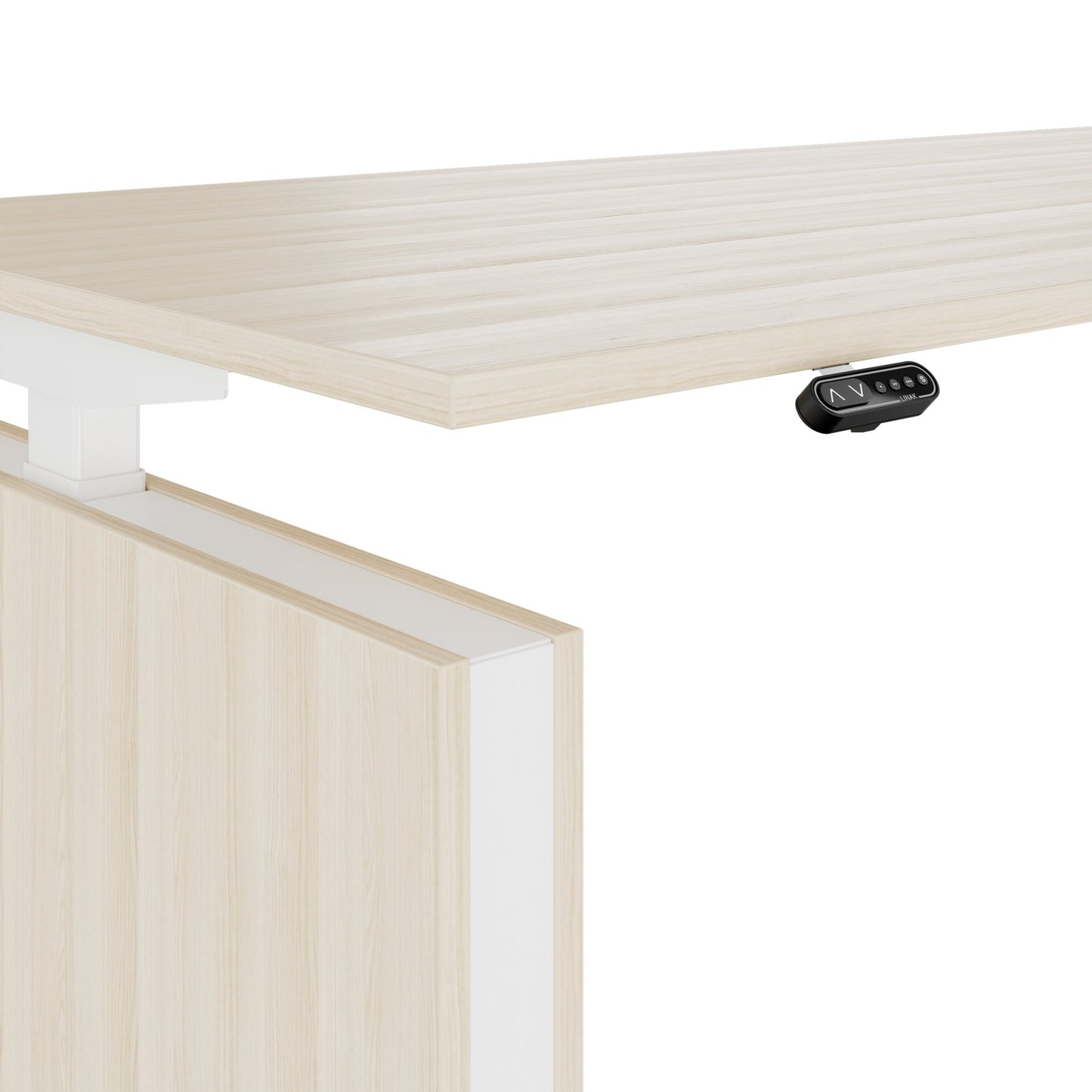 MOTION 2-Motoren-Schreibtisch mit Sideboard | Elektrisch höhenverstellbar, 2000 x 1800 mm, Sandesche