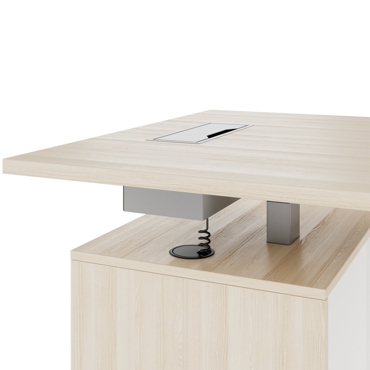 MOTION 2-Motoren-Schreibtisch mit Sideboard | Elektrisch höhenverstellbar, 2000 x 1800 mm, Sandesche