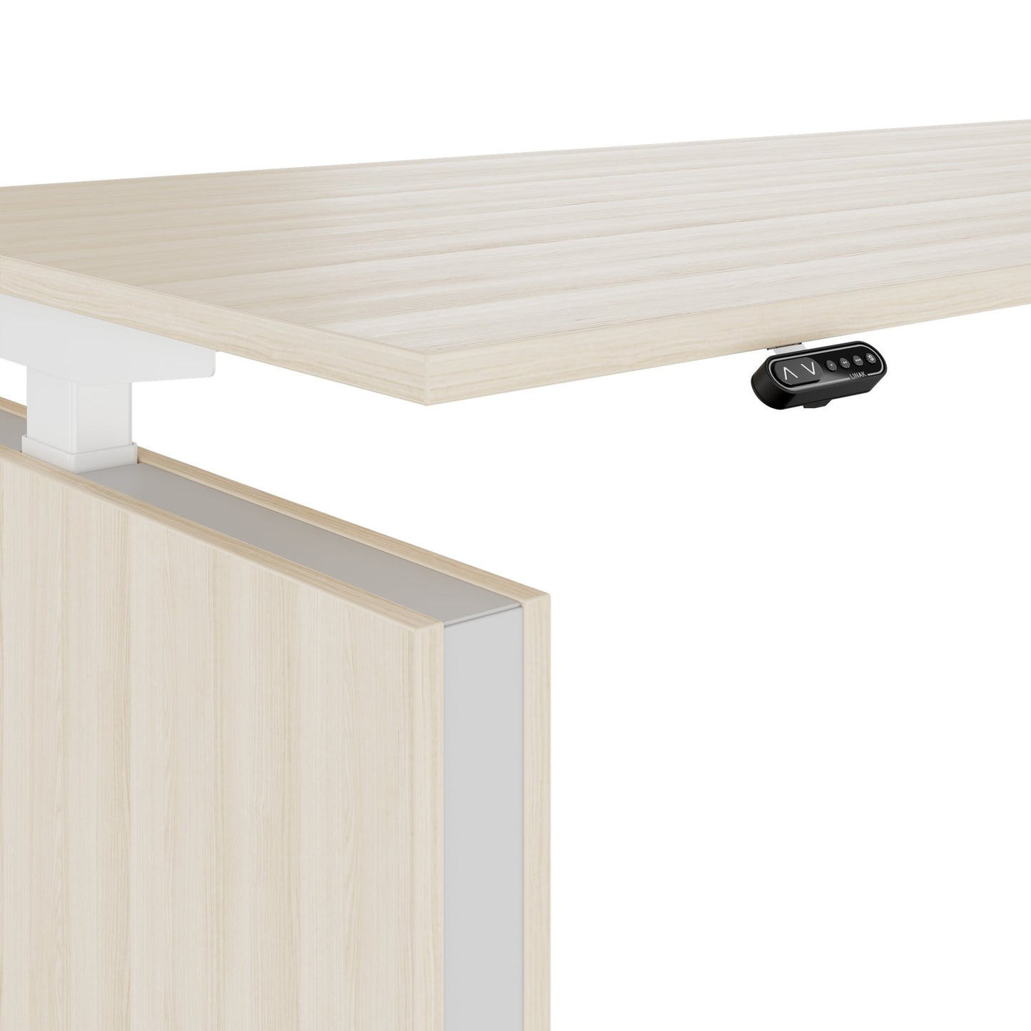 MOTION 2-Motoren-Schreibtisch mit Sideboard | Elektrisch höhenverstellbar, 2000 x 1800 mm, Sandesche