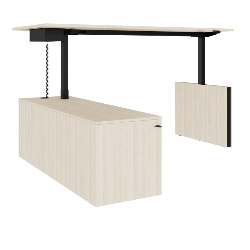 MOTION 2-Motoren-Schreibtisch mit Sideboard | Elektrisch höhenverstellbar, 2000 x 1800 mm, Sandesche