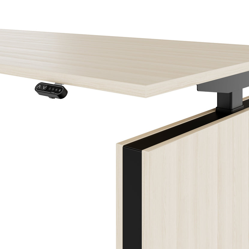 MOTION 2-Motoren-Schreibtisch mit Sideboard | Elektrisch höhenverstellbar, 2000 x 1800 mm, Sandesche