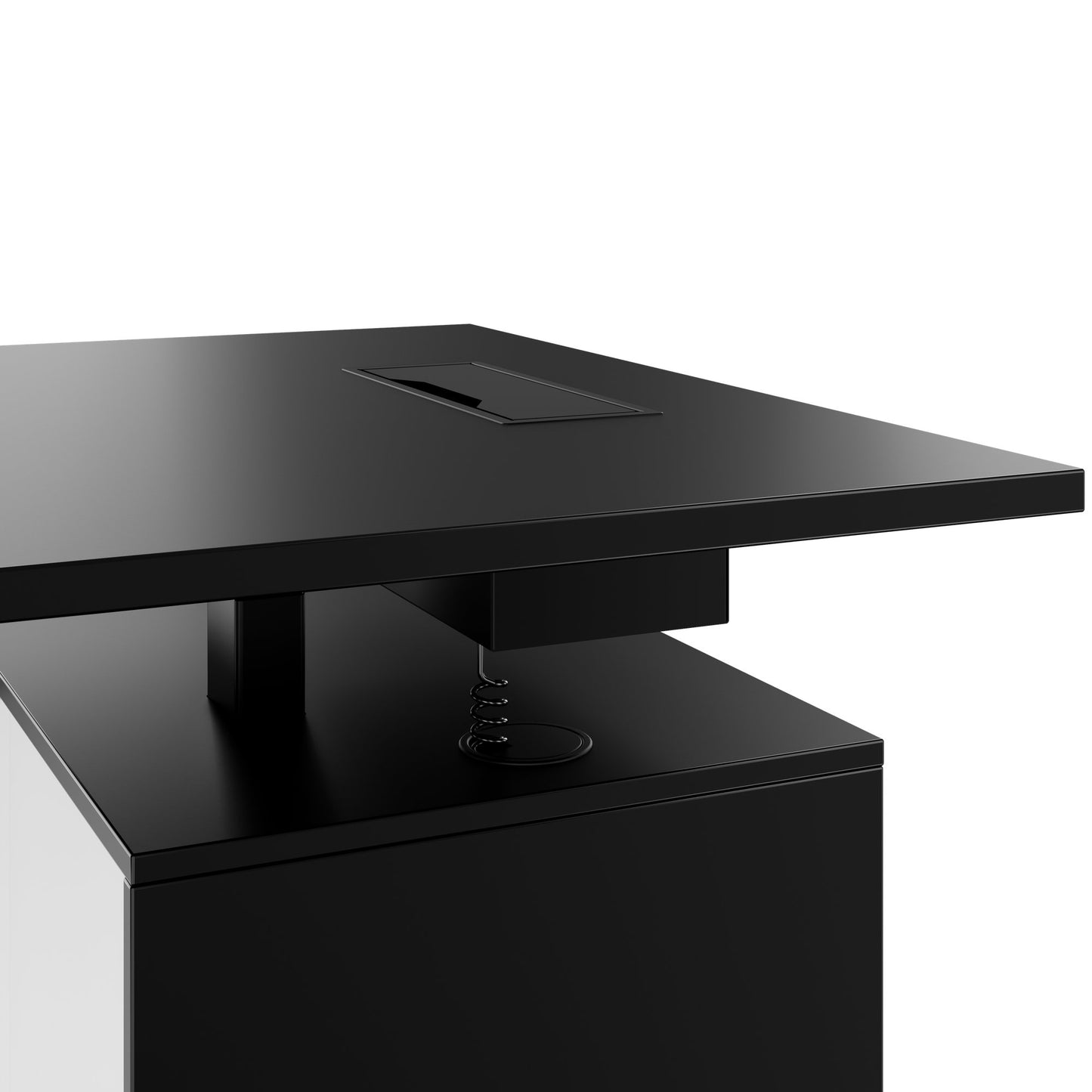 MOTION 2-Motoren-Schreibtisch mit Sideboard | Elektrisch höhenverstellbar, 2000 x 1800 mm, Schwarz