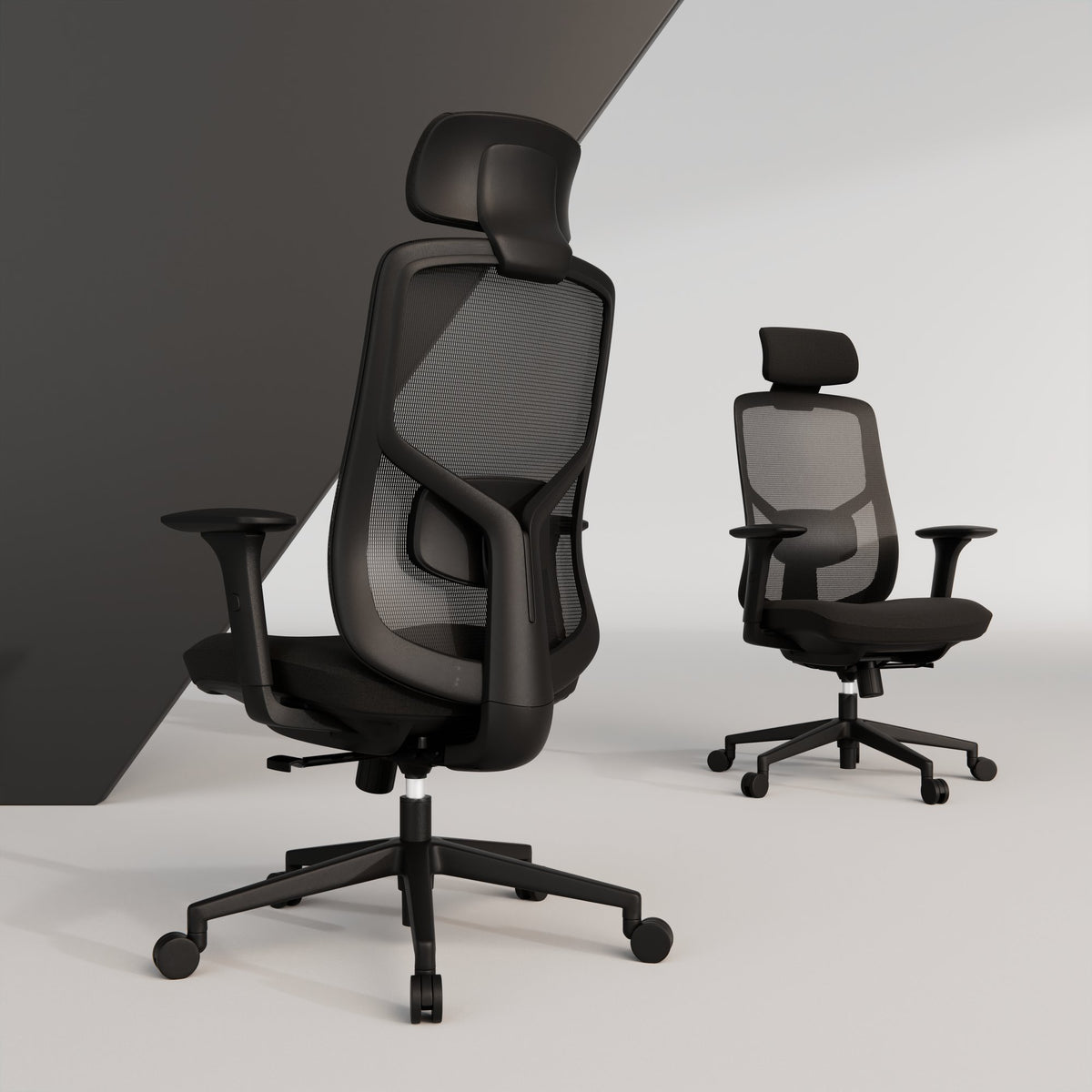 MOVE IT office swivel chair | synchro mechanism, headrest, black  - 2 Lightbox Main Image