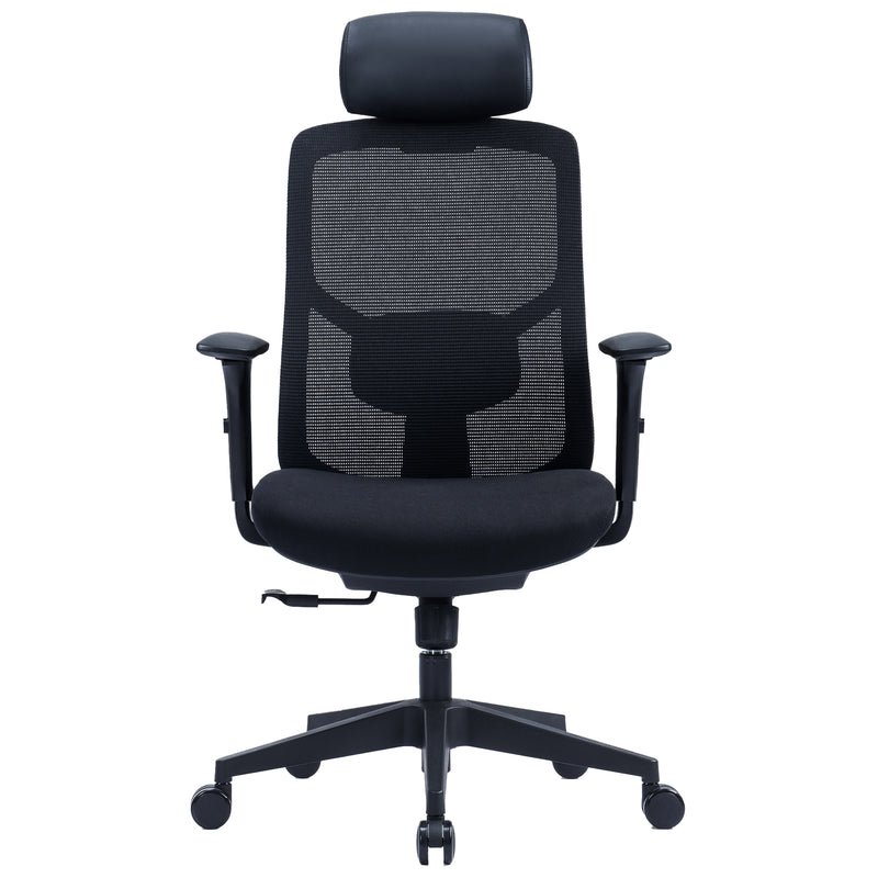 MOVE IT office swivel chair | synchro mechanism, headrest, black  - 6 Main Image