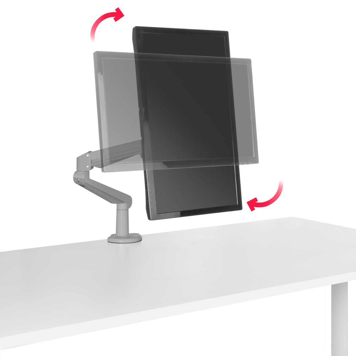 Supporto monitor PREMIUM | supporto a molla a gas, 200 - 500 mm, argento  - 3 Lightbox Main Image