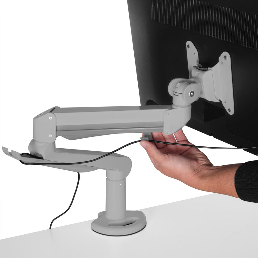 Monitorhalter | Gasfederunterstützung, 200 - 500 mm, Silber