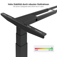 Table de conférence motorisée DRIVE 2 | Forme bateau, 1800 - 2000 mm (6 - 8 personnes), réglable en hauteur électriquement, érable