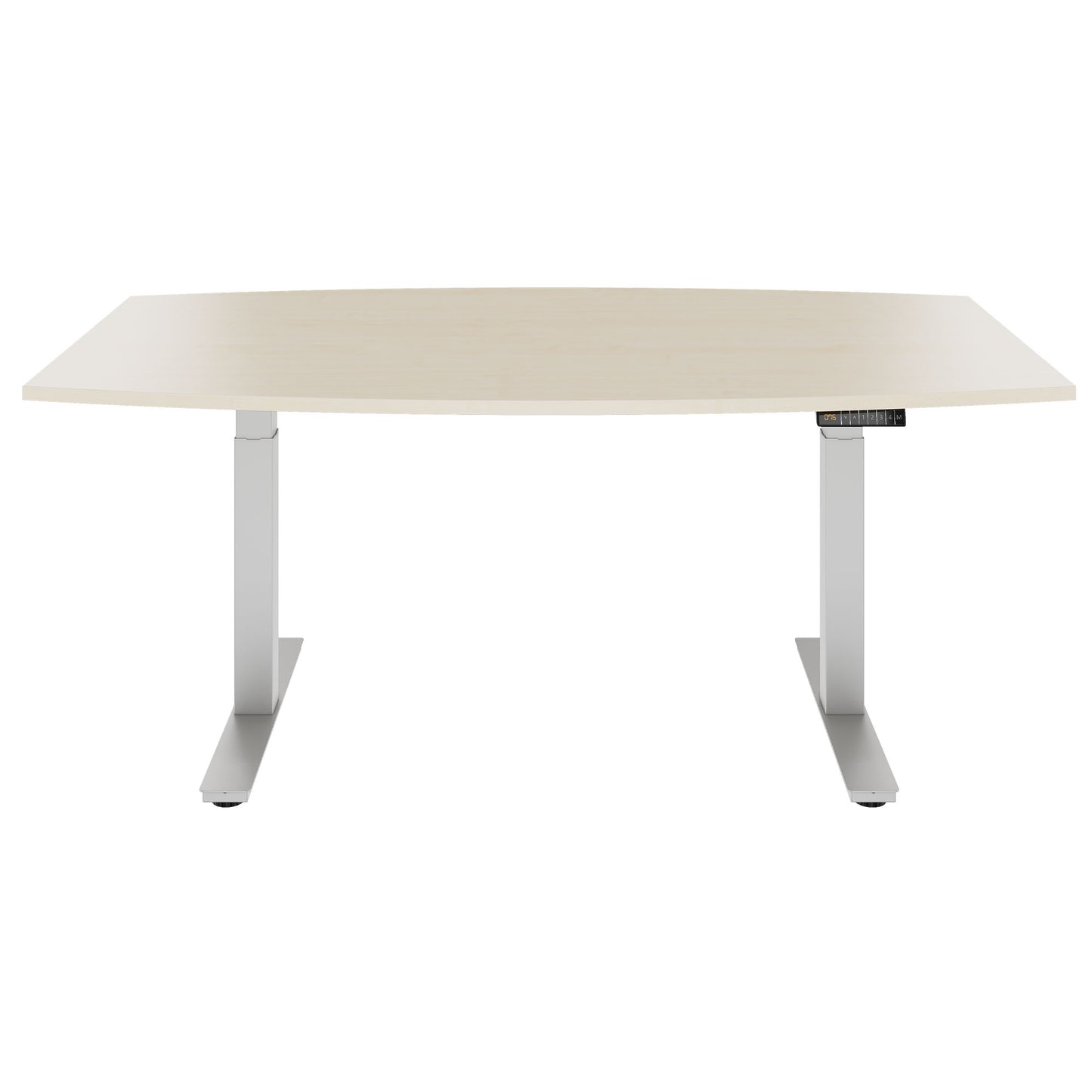 DRIVE 2-Motoren-Konferenztisch | Bootsform, 1800 - 2000 mm (6 - 8 Personen), elektrisch höhenverstellbar, Ahorn