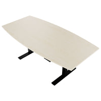 DRIVE 2-Motoren-Konferenztisch | Bootsform, 1800 - 2000 mm (6 - 8 Personen), elektrisch höhenverstellbar, Ahorn