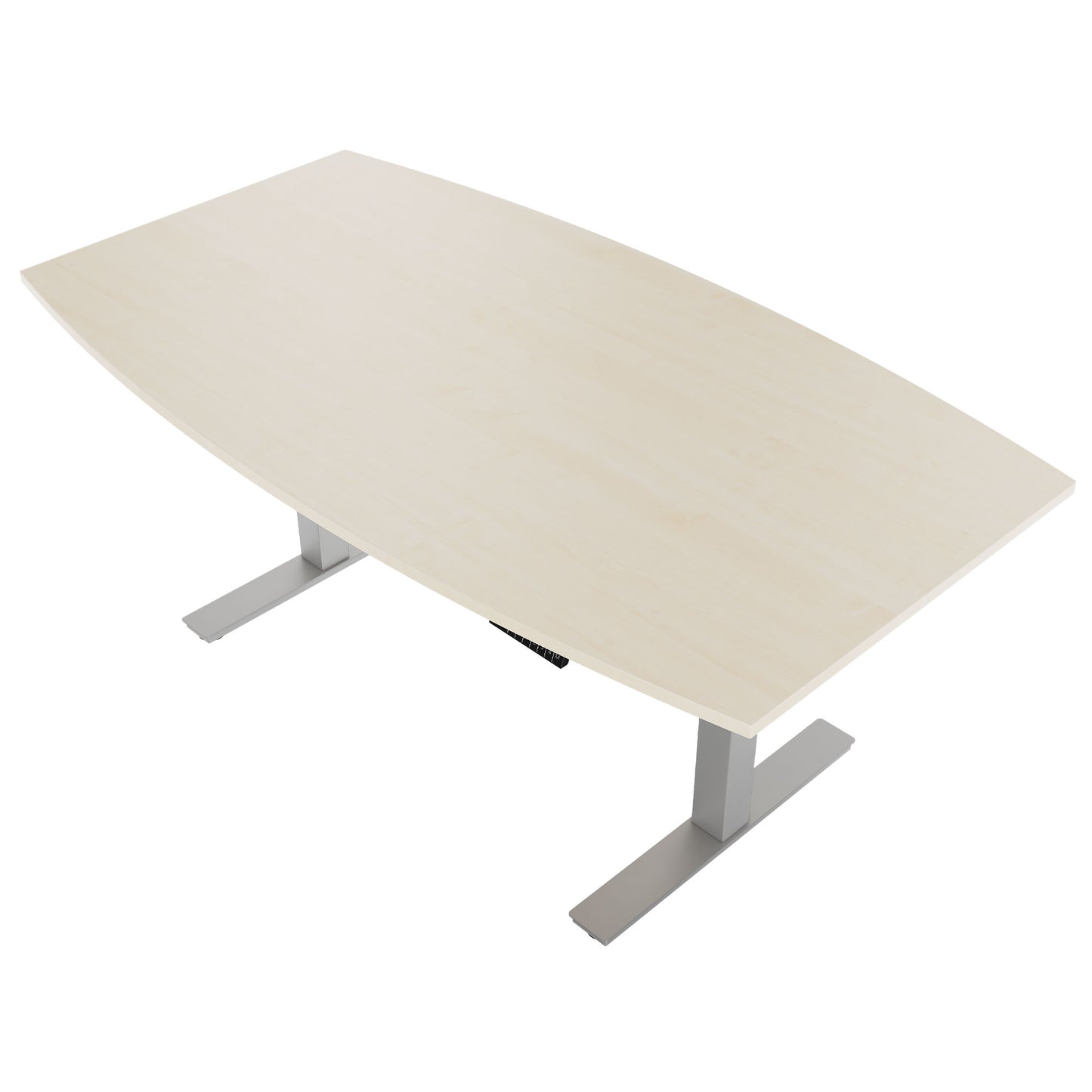 DRIVE 2-Motoren-Konferenztisch | Bootsform, 1800 - 2000 mm (6 - 8 Personen), elektrisch höhenverstellbar, Ahorn