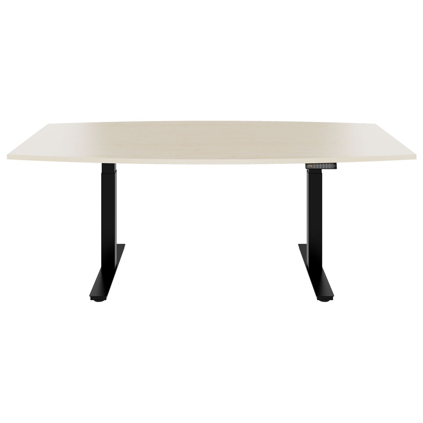 DRIVE 2-Motoren-Konferenztisch | Bootsform, 1800 - 2000 mm (6 - 8 Personen), elektrisch höhenverstellbar, Ahorn