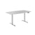 DRIVE 2 motor conference table | Boat shape, 1800 - 2000 mm (6 - 8 people), electrically height adjustable, pearl gray