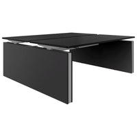 MOTION team desk | 1400 - 1800 mm, electrically height adjustable, black