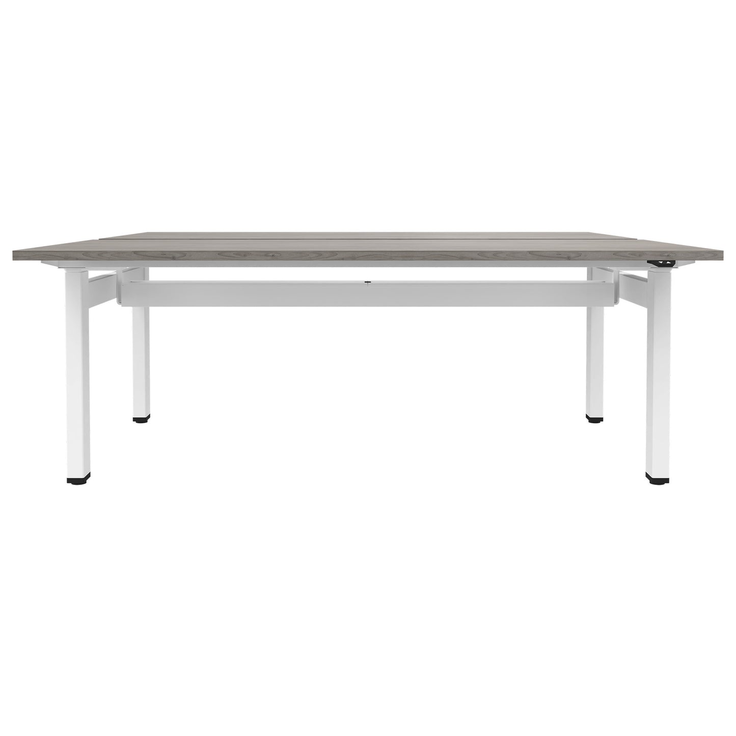 MOTION team desk | 1400 - 1800 mm, electrically height adjustable, gray northern oak