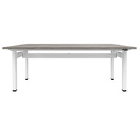 MOTION team desk | 1400 - 1800 mm, electrically height adjustable, gray northern oak