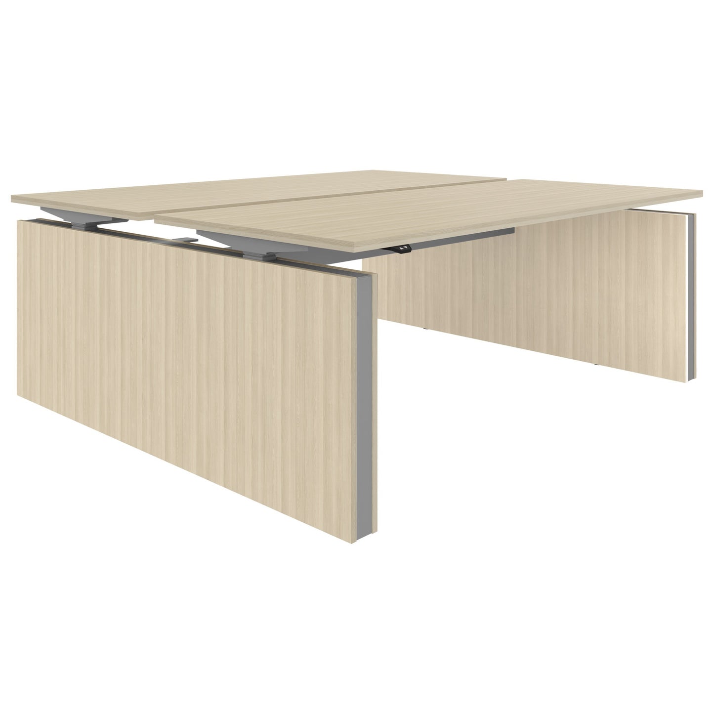 MOTION Desk del team | 1400 - 1800 mm, regolabile in altezza elettricamente, cenere di sabbia