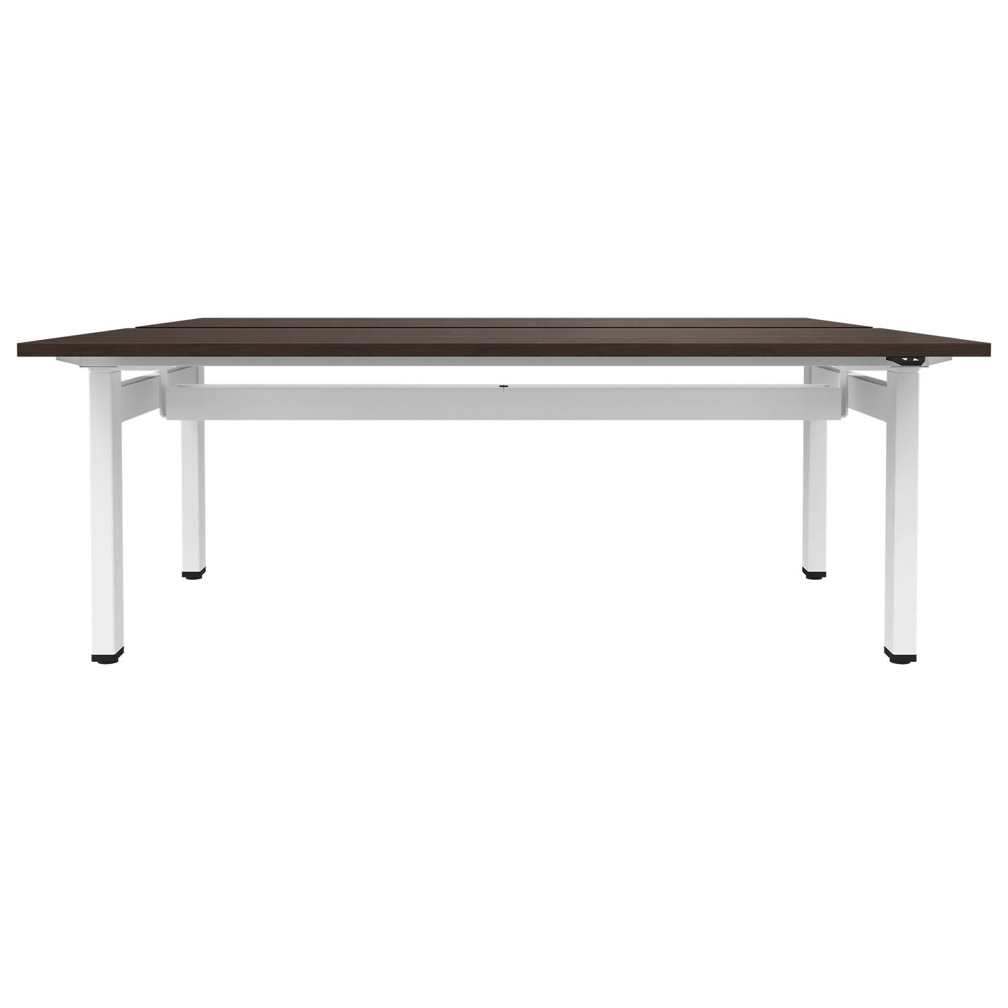 MOTION team desk | 1400 - 1800 mm, electrically height adjustable, walnut