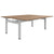 MOTION Desk del team | 1400 - 1800 mm, regolabile in altezza elettricamente, quercia ambra