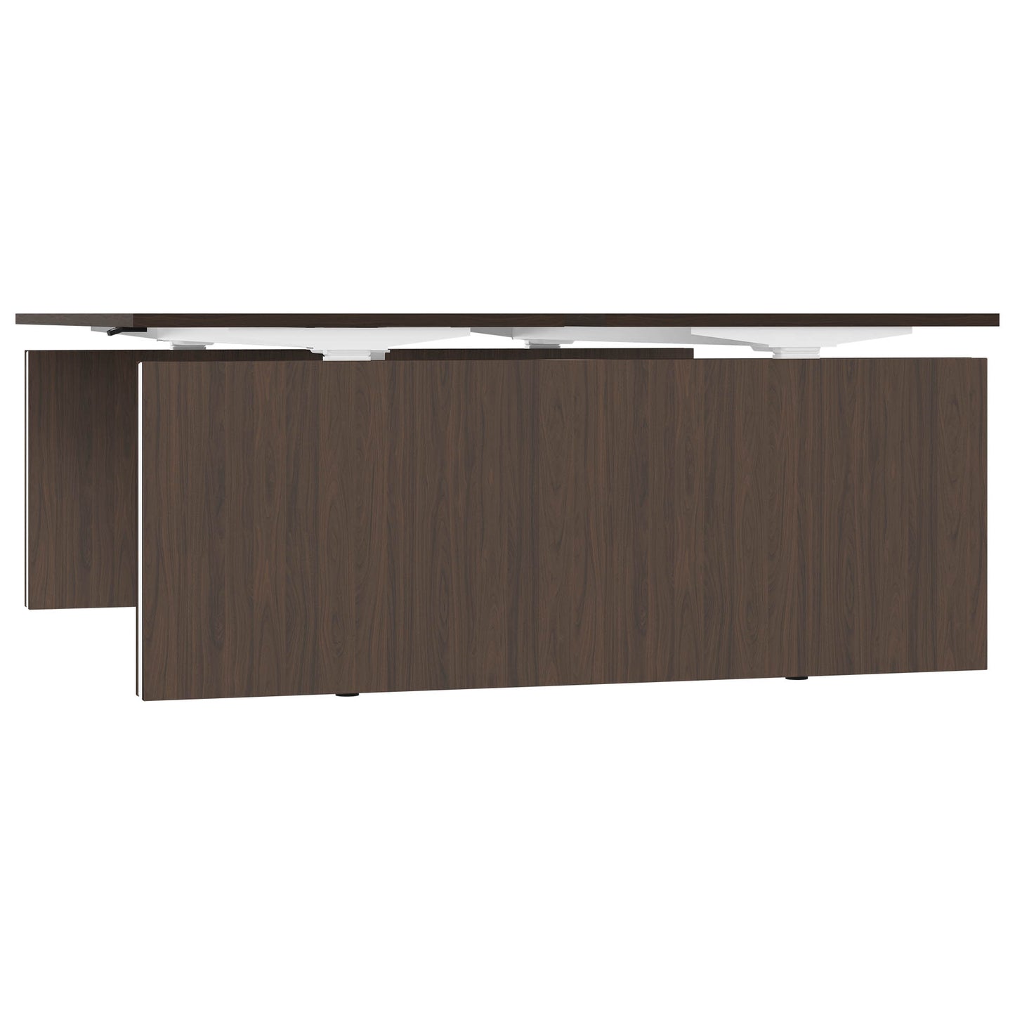 MOTION team desk | 1400 - 1800 mm, electrically height adjustable, walnut