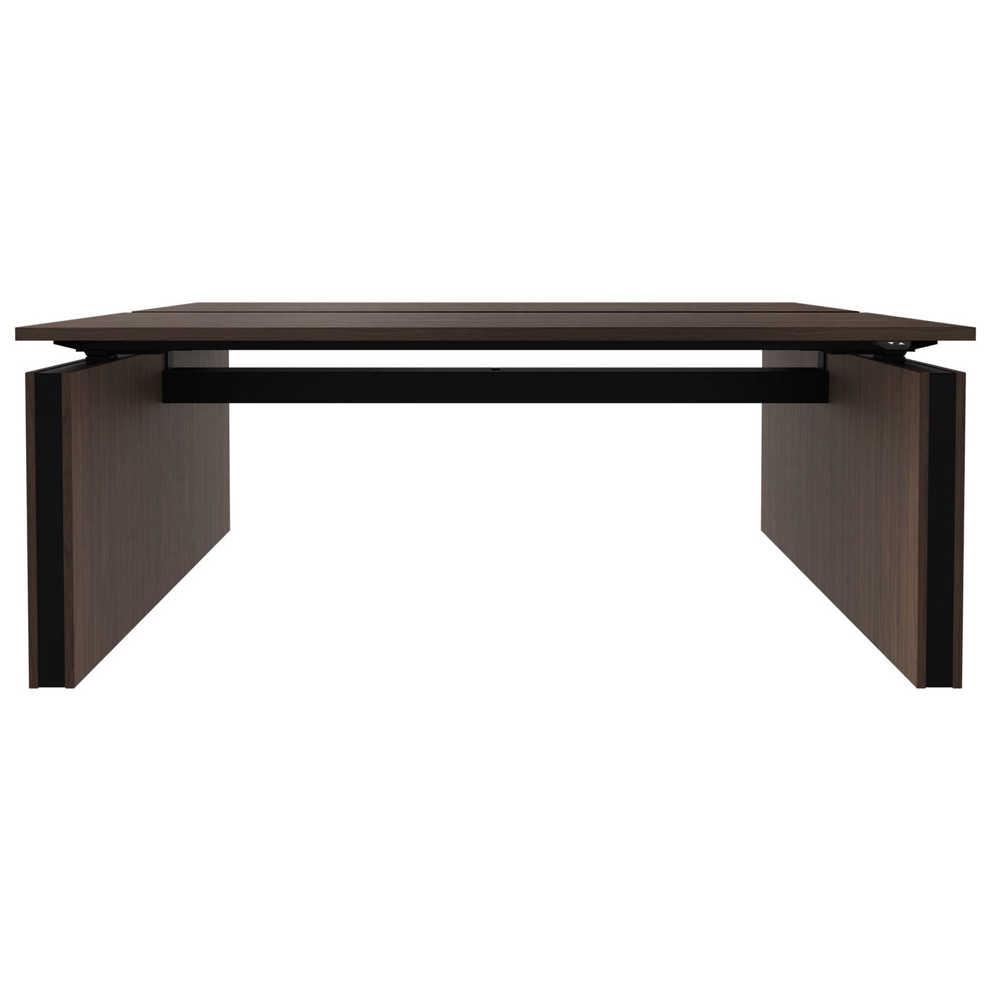 MOTION team desk | 1400 - 1800 mm, electrically height adjustable, walnut