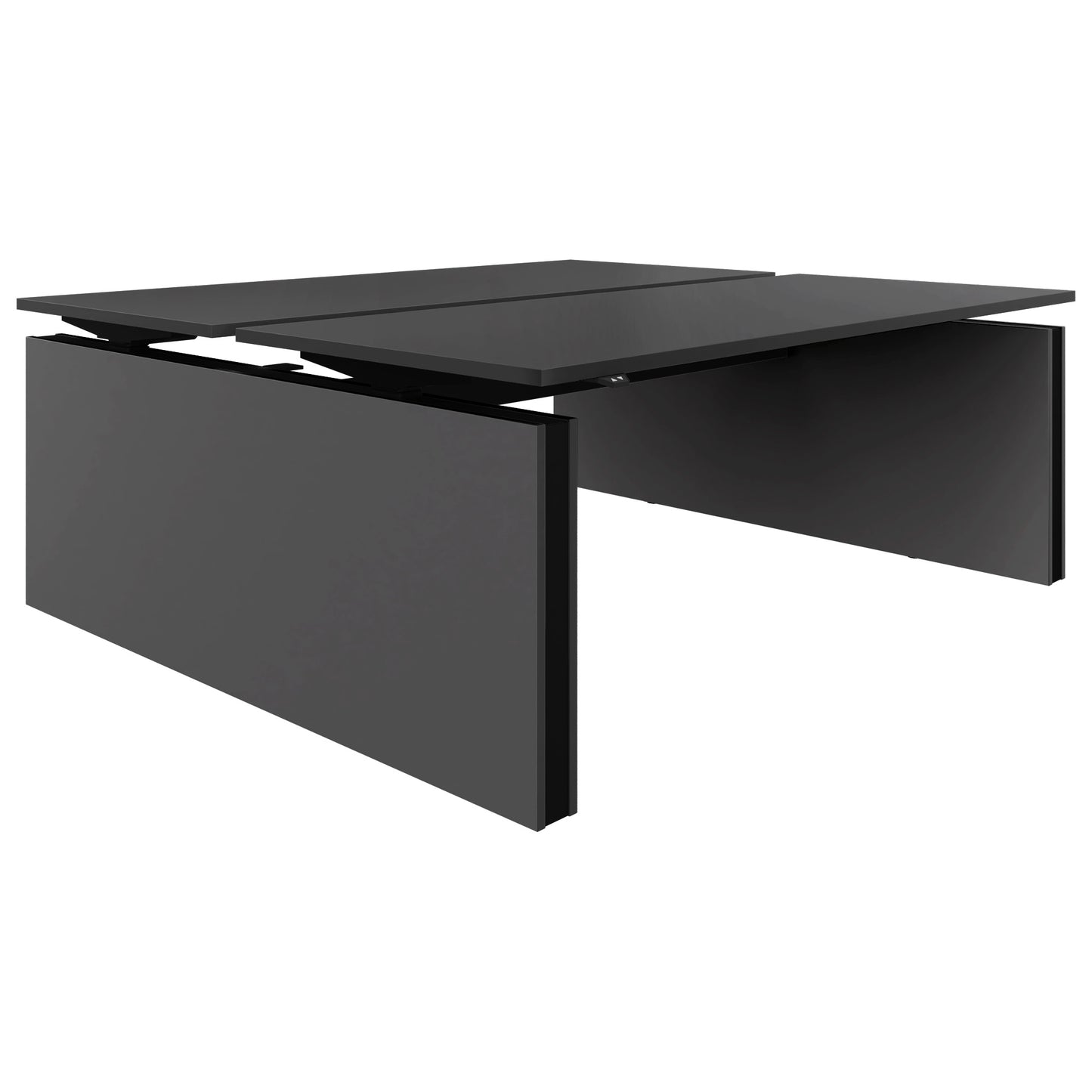 MOTION team desk | 1400 - 1800 mm, electrically height adjustable, anthracite