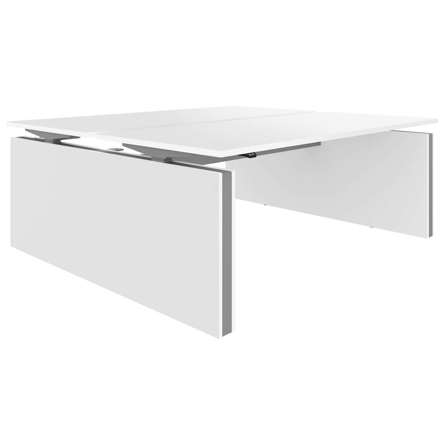 MOTION Desk del team | 1400 - 1800 mm, regolabile in altezza elettricamente, bianco