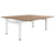 MOTION Desk del team | 1400 - 1800 mm, regolabile in altezza elettricamente, quercia ambra