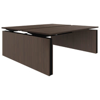 MOTION team desk | 1400 - 1800 mm, electrically height adjustable, walnut