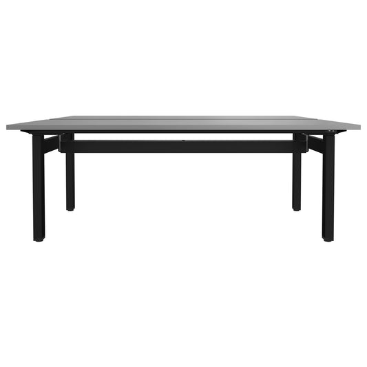 MOTION team desk | 1400 - 1800 mm, electrically height adjustable, pearl gray