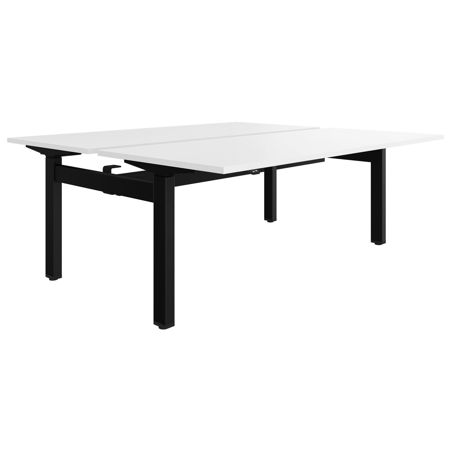 MOTION Desk del team | 1400 - 1800 mm, regolabile in altezza elettricamente, bianco
