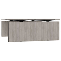 MOTION team desk | 1400 - 1800 mm, electrically height adjustable, gray northern oak