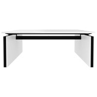 MOTION Desk del team | 1400 - 1800 mm, regolabile in altezza elettricamente, bianco