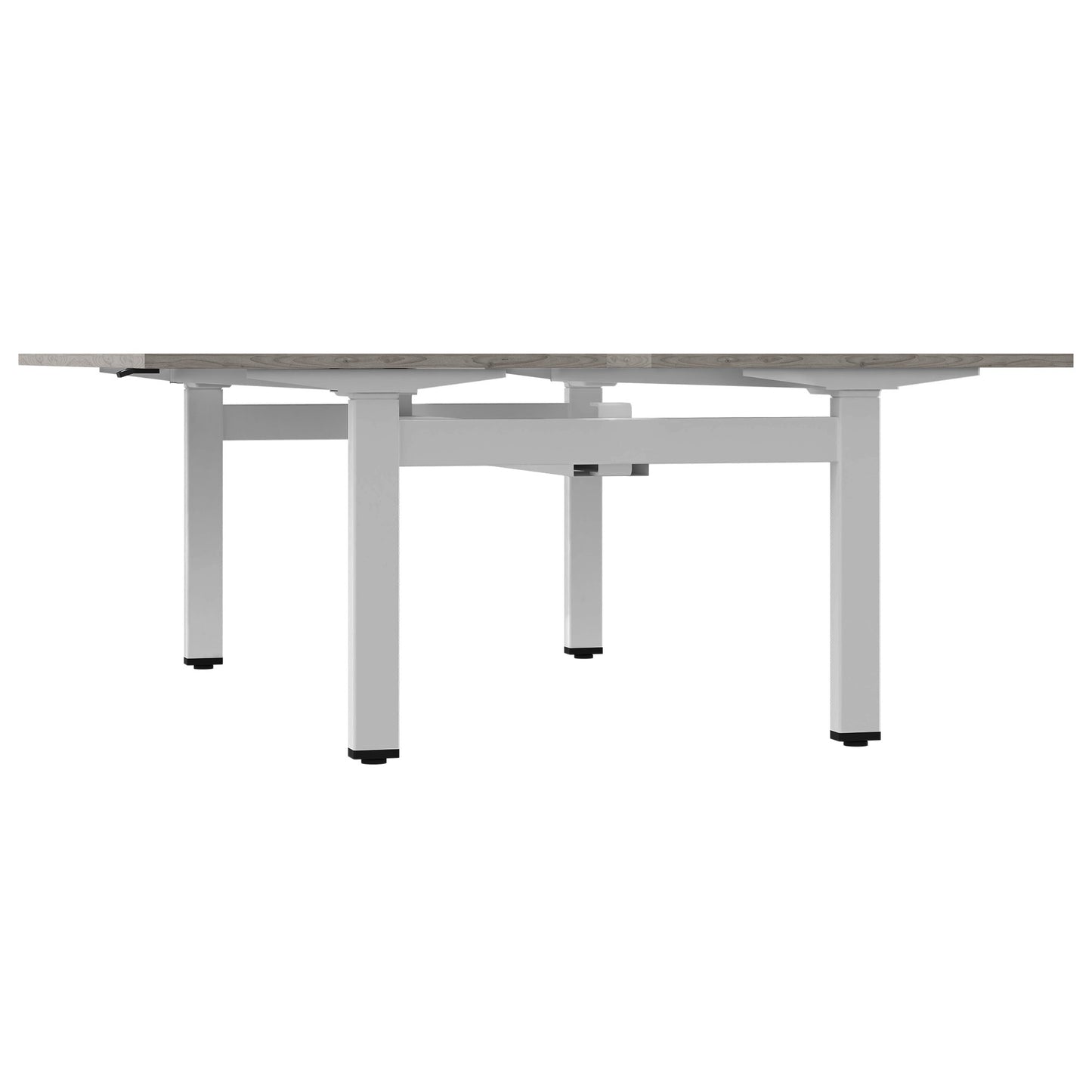 MOTION team desk | 1400 - 1800 mm, electrically height adjustable, gray northern oak