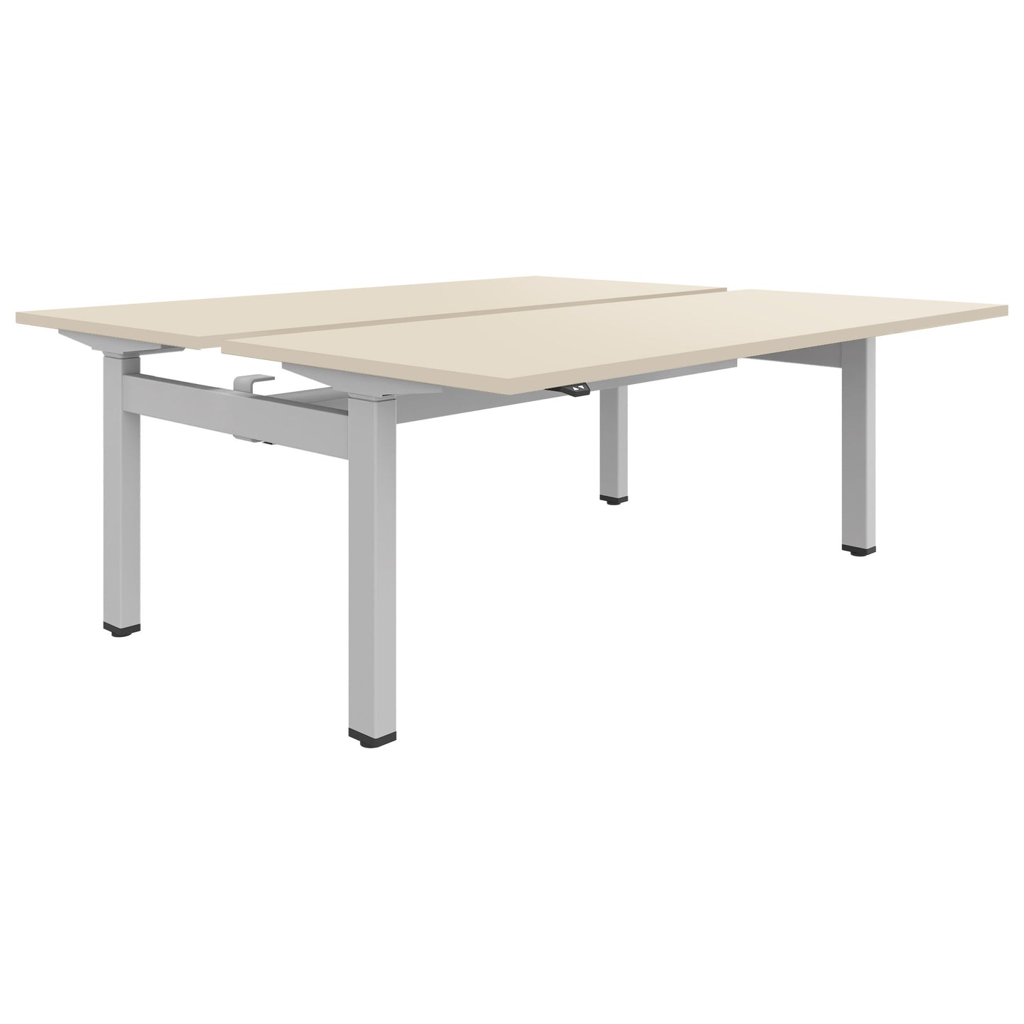 MOTION team desk | 1400 - 1800 mm, electrically height adjustable, maple