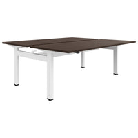 MOTION team desk | 1400 - 1800 mm, electrically height adjustable, walnut