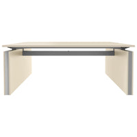 MOTION team desk | 1400 - 1800 mm, electrically height adjustable, maple