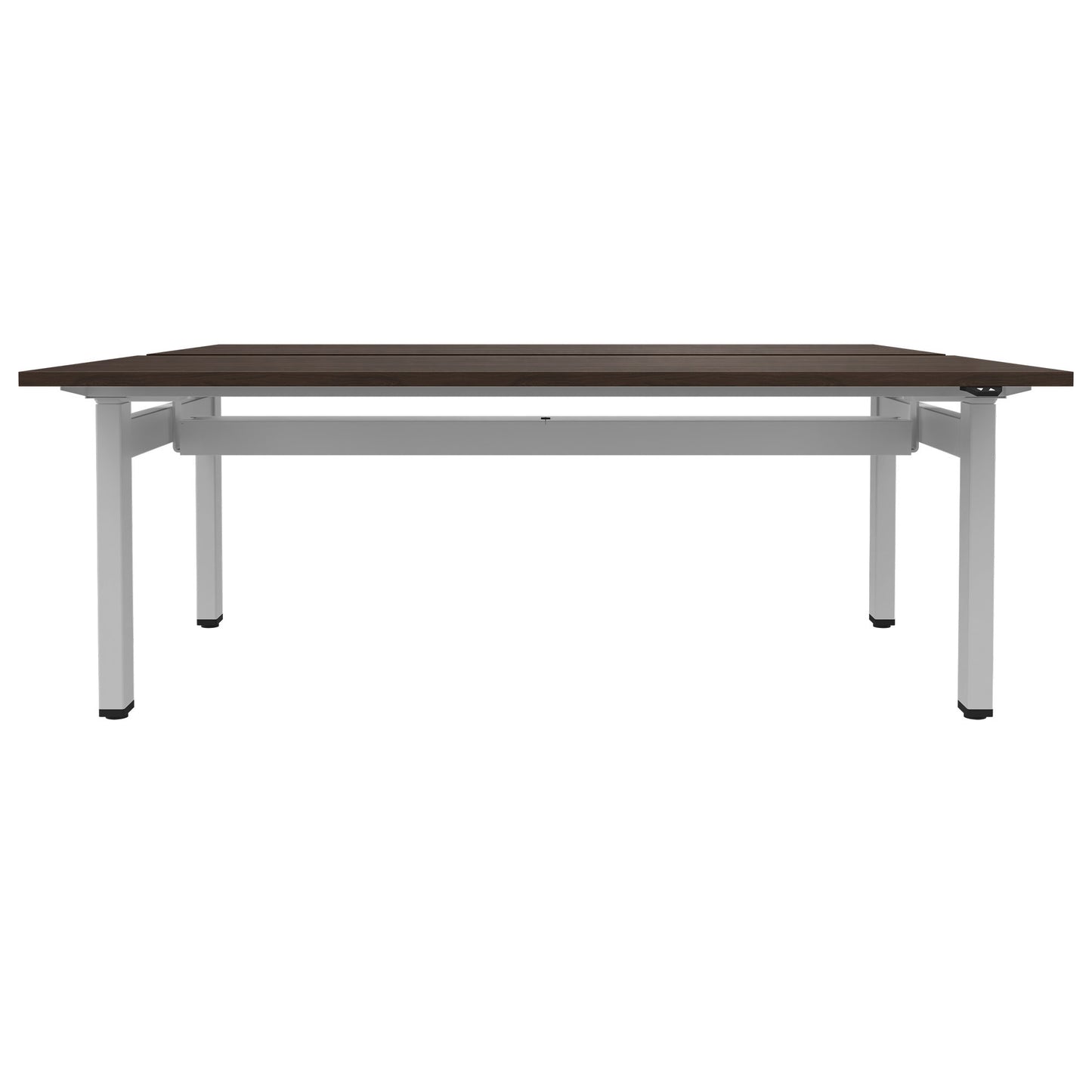 MOTION team desk | 1400 - 1800 mm, electrically height adjustable, walnut