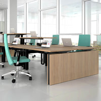 MOTION team desk | 1400 - 1800 mm, electrically height adjustable, pearl gray