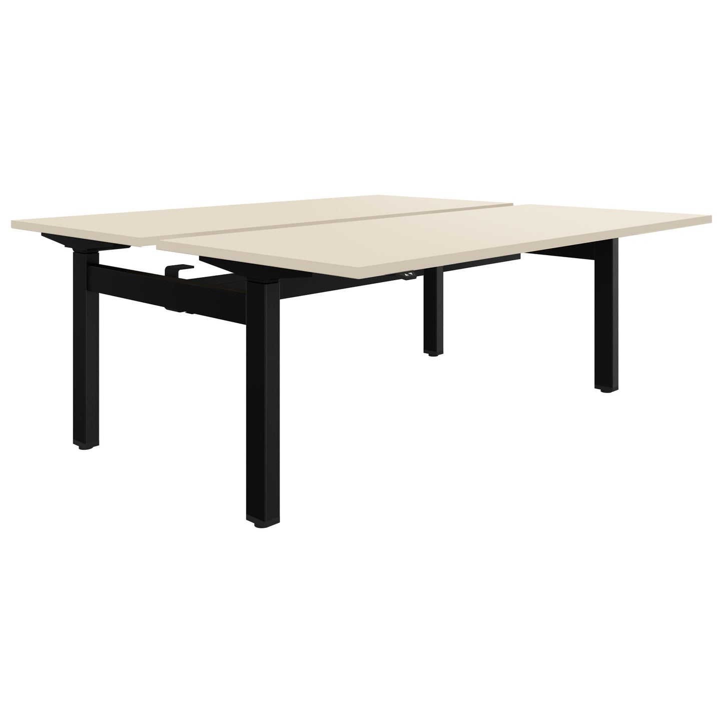 MOTION team desk | 1400 - 1800 mm, electrically height adjustable, maple