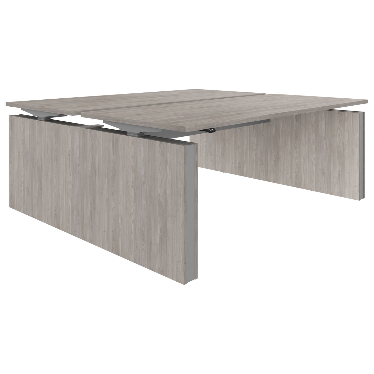 MOTION Desk del team | 1400-1800 mm, regolabile elettricamente in altezza, grigio di quercia nordica