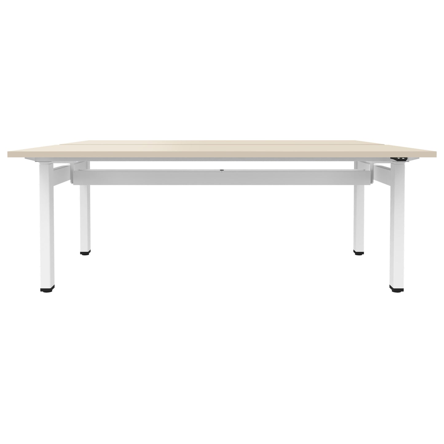 MOTION team desk | 1400 - 1800 mm, electrically height adjustable, maple